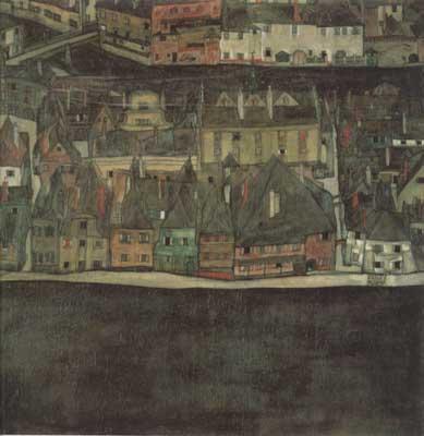 Egon Schiele The Samll city III (mk12) Germany oil painting art